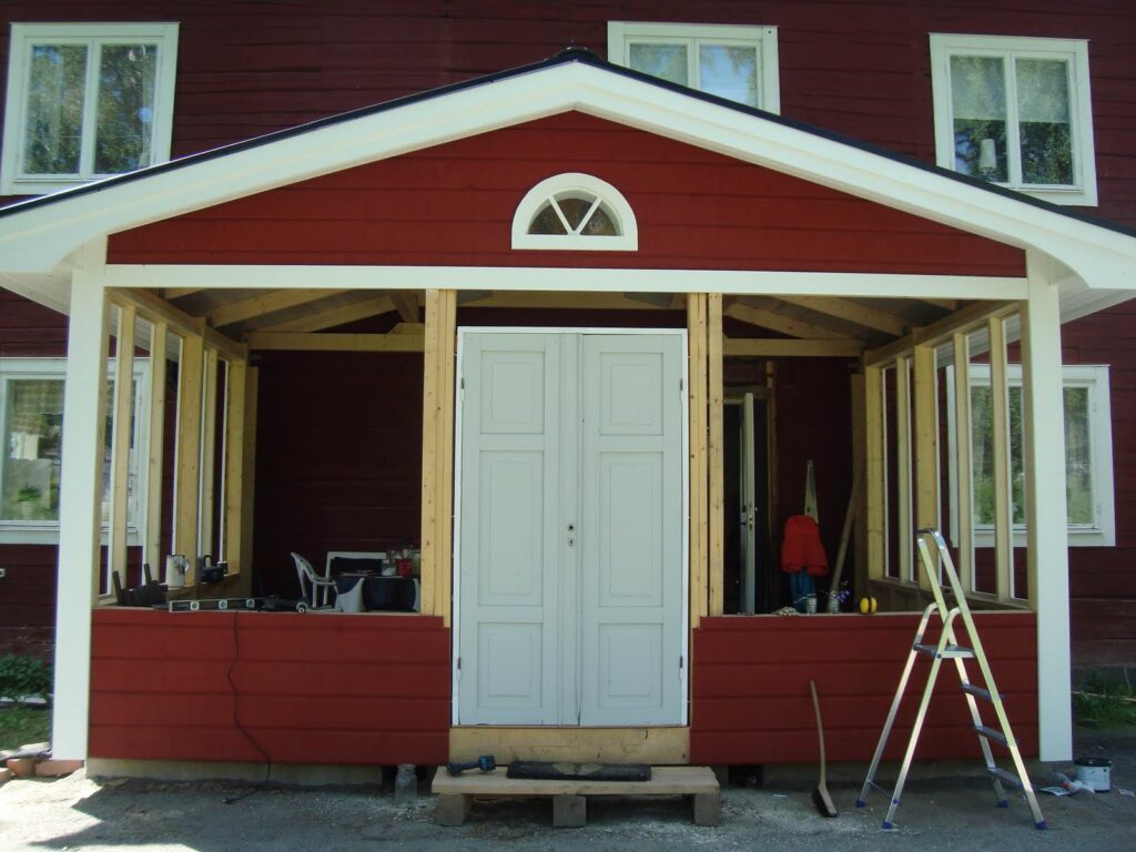 Utbyggnad av farstukvist. Värmdö Herrviksnäs