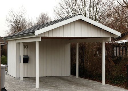 Utbyggnad av carport. Ekerö Sommarstad
